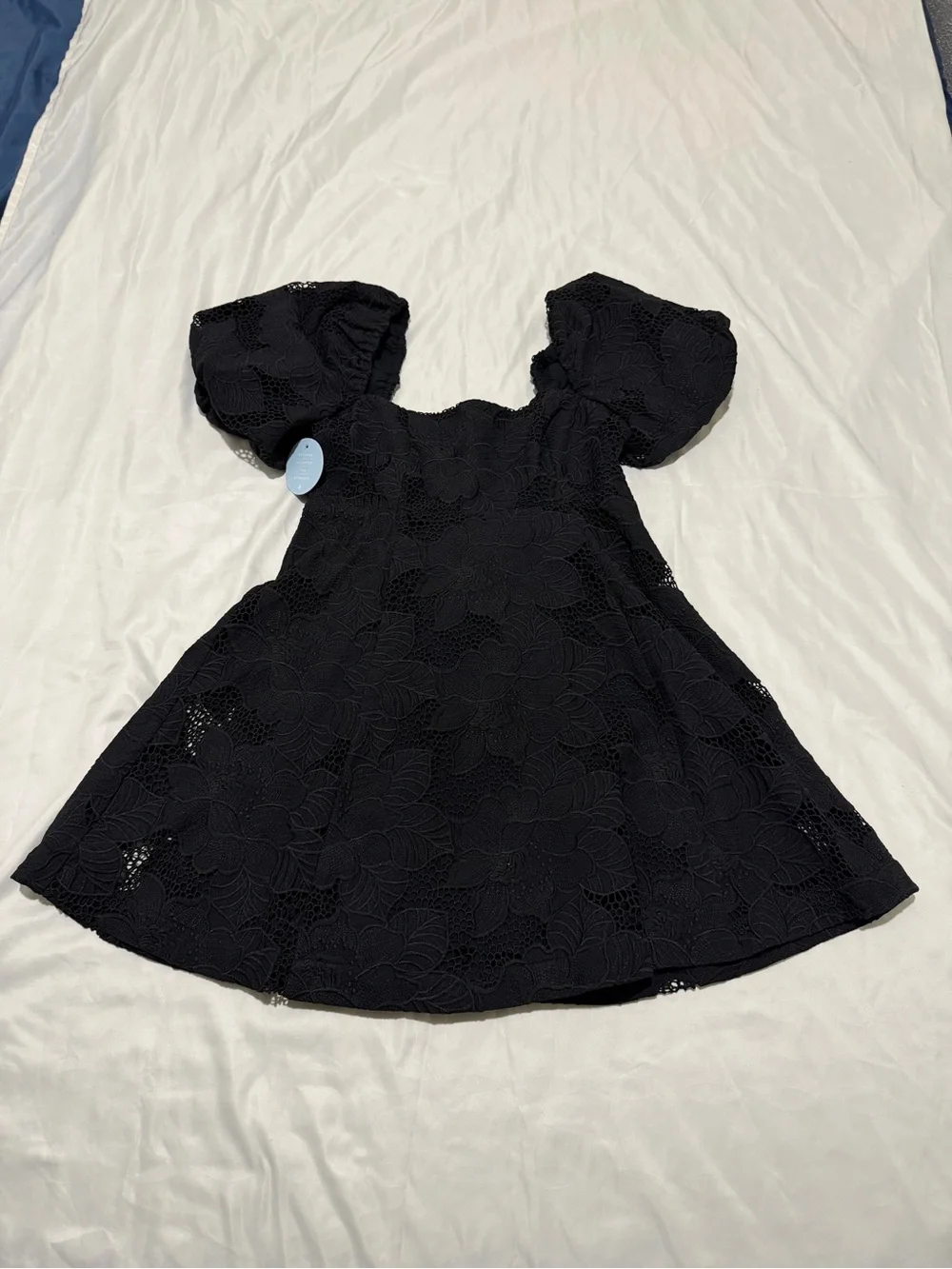 Hill House Black Lace Mini Dress, NWT, SZ Meduim - Picture 12 of 16